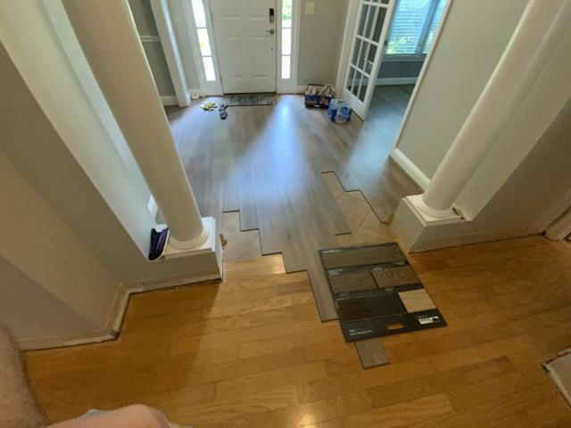 Replacing water damaged flooring in Fayetville, GA.
