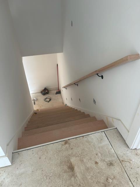 We installed some of the stair parts at this home in Wedowee, AL. Looking forward to starting the engineered hardwood next.