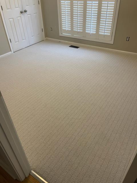 Installed beautiful new patterned carpet & pad at this home in Villa Rica, GA. 