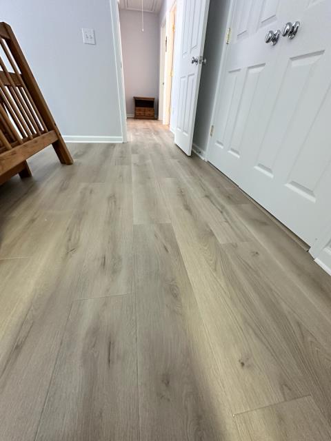 Loving this new click/lock luxury vinyl plank we installed in the upper level of this Dallas, GA home. 