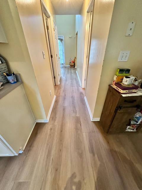 We installed new click/lock luxury vinyl plank at this home in Powder Springs, GA.
