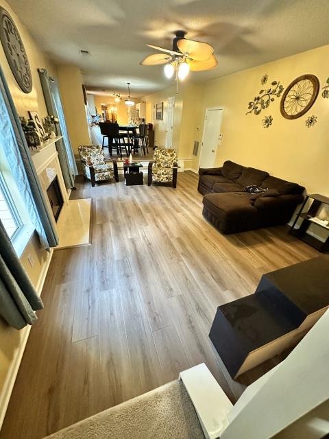 We installed new click/lock luxury vinyl plank at this home in Powder Springs, GA.