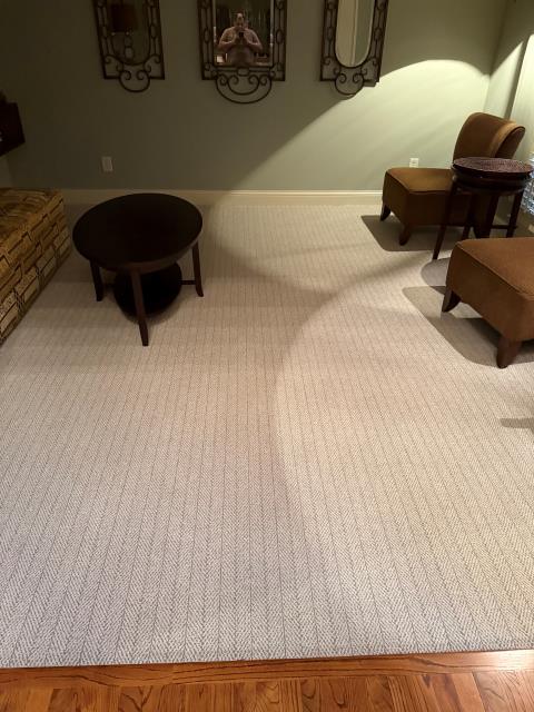 We installed new pattern carpet at this home in Acworth, GA. The client went with a subtle pattern in the bedrooms and common spaces and chose a bold pattern for the sitting room - looks so good!