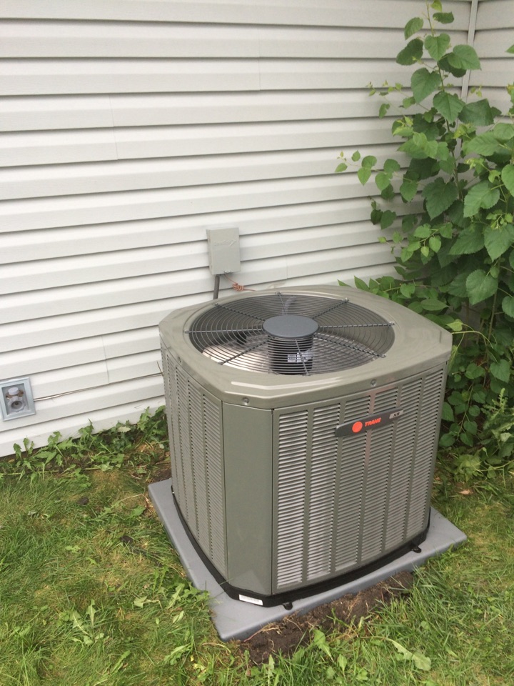 TDH install new ac unit Trane XR13 2.5ton and new adp uncased coil with txv valve