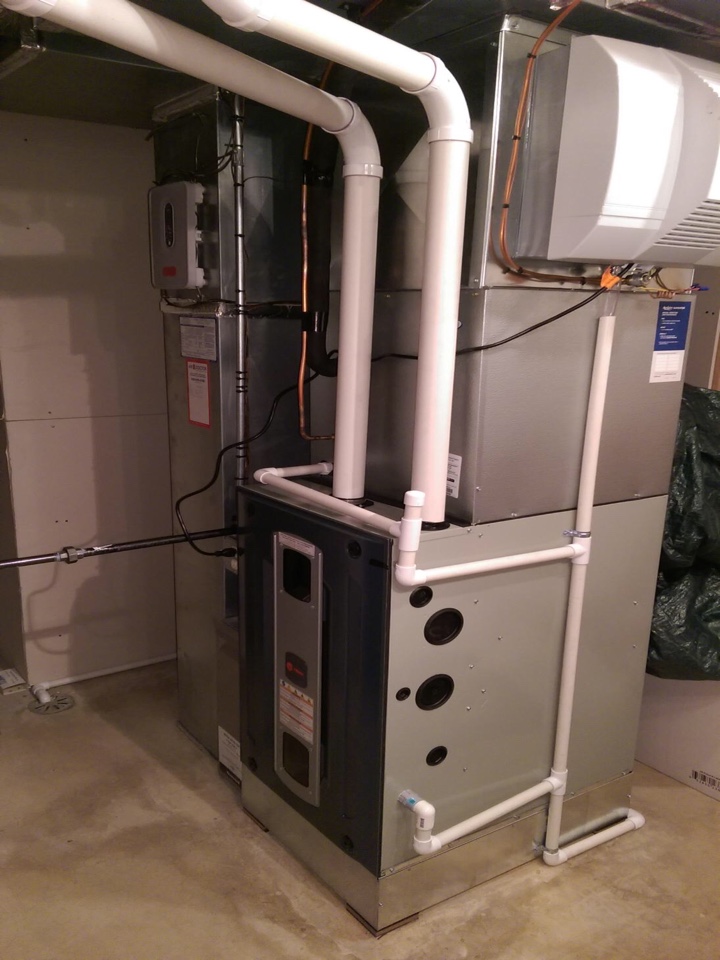 Install a Trane furnace, coil, humidifier, condencer 