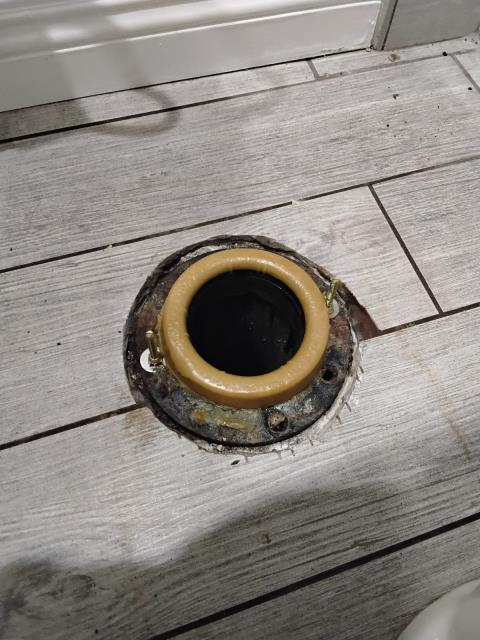 To remove old broken toilet seat install a slow closing elongated toilet seat, also to pull and reset toilet in hallway bathroom. Also has to re-glue abs closet ring.
90 days warranty on workmanship