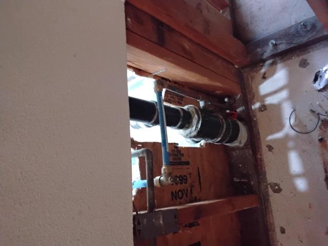 Plumbers report/ inspection: After inspecting waterline reroute technician found improper fittings in the wall going to three fixtures. The bathroom vanity, the bathroom toilet and the icemaker box in the kitchen. There was also improper size valve for the toilet. No strapping on the waterline whatsoever which potentially will cause a leak and knocking in the wall.

The reroute needs to be redone with proper piping, fittings and valves.
 