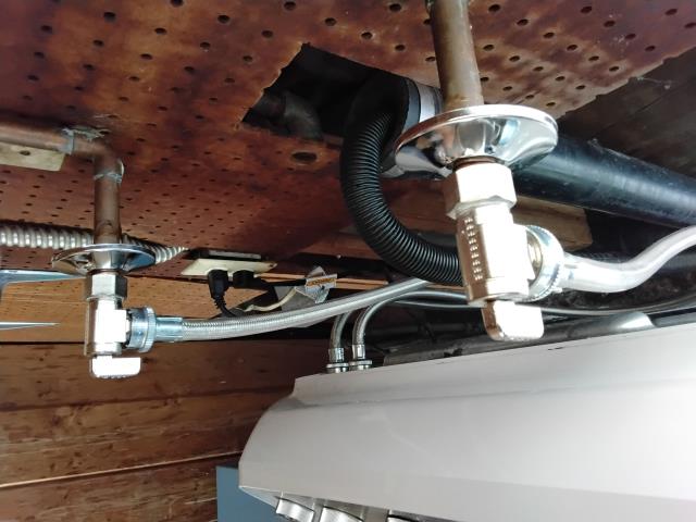 To remove and replace cold and hot laundry bibs will install compression 1/4 turn laundry bibbs and chrome flanges.