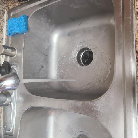 Called for a clogged sink. Upon arrival, tested the sink and found it was not draining properly and also backing up into the laundry drain. We had move laundry out and ran a cable through the laundry drain and were able to clear the clog. After clearing, tested both the sink and laundry drain, and confirmed everything is now draining properly.