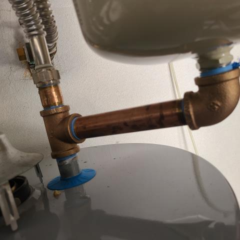 Customer called regarding a malfunctioning pressure regulator. Upon arrival, we tested the system with a gauge and found the pressure at 110 psi, slowly rising to 120 psi, indicating expansion issues. To correct this, we installed a new expansion tank to control pressure buildup and replaced the pressure regulator to restore system pressure back to 65 psi. After completing the work, we tested the system for leaks and confirmed everything is functioning properly.
