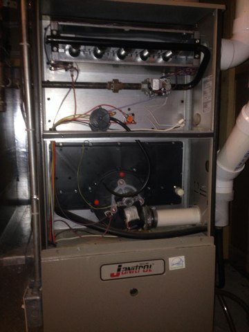 Furnace repair. Customer has a 10year old janitrol furnace. Model GMNT100-4. Furnace will not light. Install a new hot surface ignitor. If your furnace will not light. Call for service today. 