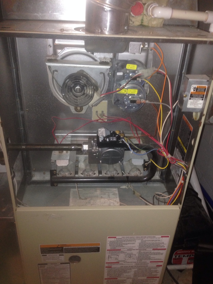 Furnace repair. Customer has a 20 year old Carrier Weather Maker furnace. Model 58UHV080 F  13116. Furnace will not fire. Install a new gas valve. If your furnace is not working. Call today
