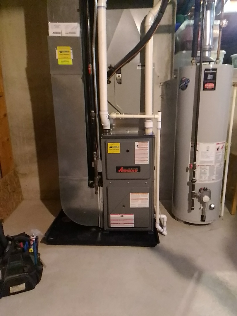 Two stage Amana furnace installed and ready to run!