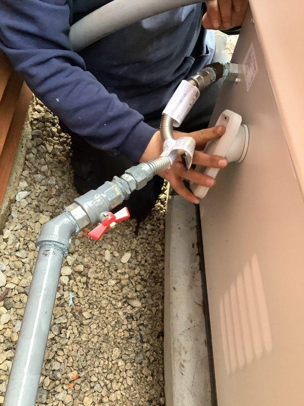 Successfully installed 28kW Next Gen Generac Generator with approximately 55' of underground gas line to existing meter. Completed gas line trenching, installation of piping with appropriate shut-off valve assembly, and secured all connections. Mounted generator 10' from electric meter, ensuring proper placement and connections according to manufacturer specifications.