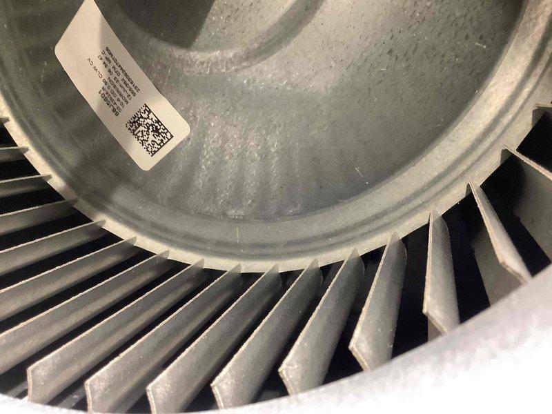 Performed MVP furnace maintenance service including inspection of blower wheel assembly. Removed and cleaned blower wheel to remove accumulated debris. Used hex tool to access and tighten components as needed. System now operating at optimal efficiency.