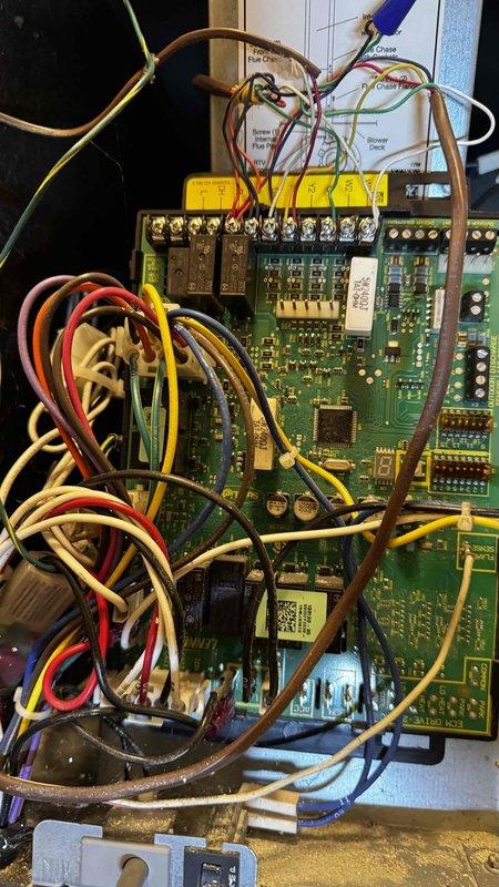 Performed scheduled MVP Heating maintenance visit. Inspected electrical control system components, examining circuit board connections and terminal integrity. Verified proper function of blower motor assembly and confirmed all wiring connections were secure with no visible damage to components.