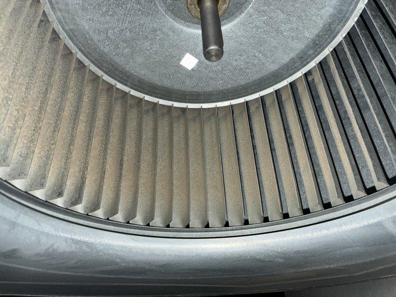 Performed scheduled maintenance on 4-year-old furnace system (rolled appointment from 12/2). Inspected blower wheel assembly and housing for proper operation. Replaced dirty accordion-style air filter with new one to ensure optimal airflow and system efficiency.