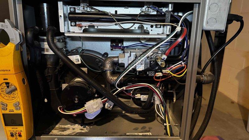 Performed comprehensive tune-up service on a 2-year-old furnace as part of new move-in special. Conducted full system inspection, including assessment of air filter condition and internal electrical components. Diagnostic testing confirmed all connections and operational parameters within manufacturer specifications.