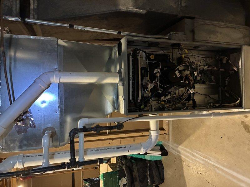 Completed scheduled tune-up on furnace to address uneven heating issue where basement was not receiving proper heat. Performed full inspection of system components including examination of internal control board, electrical connections, and PVC venting system. Adjusted airflow distribution to improve heat delivery to basement zone while ensuring proper overall system operation.