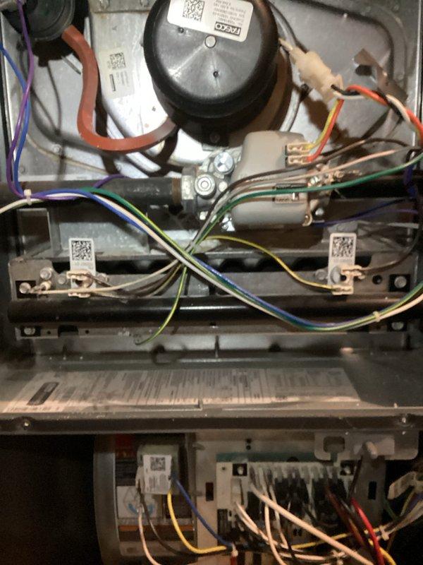 Diagnosed Lennox furnace experiencing Code 8 error and short cycling issues. Performed system reset which temporarily restored operation, but identified persistent control board/wiring issues causing the unit to shut down prematurely. Conducted visual inspection of internal electrical components and control board connections to isolate the fault.