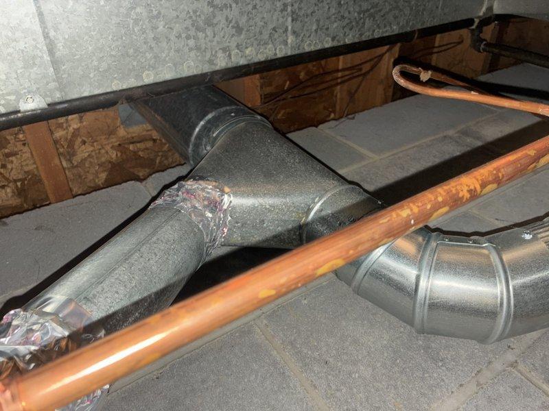 Performed routine maintenance on a 4-year-old furnace system with 2021 MVP. Inspected and verified proper function of the control board with all wire connections secure. Examined ductwork system for integrity, proper insulation at connection points, and adequate airflow distribution. System is operating within normal parameters following tune-up service.