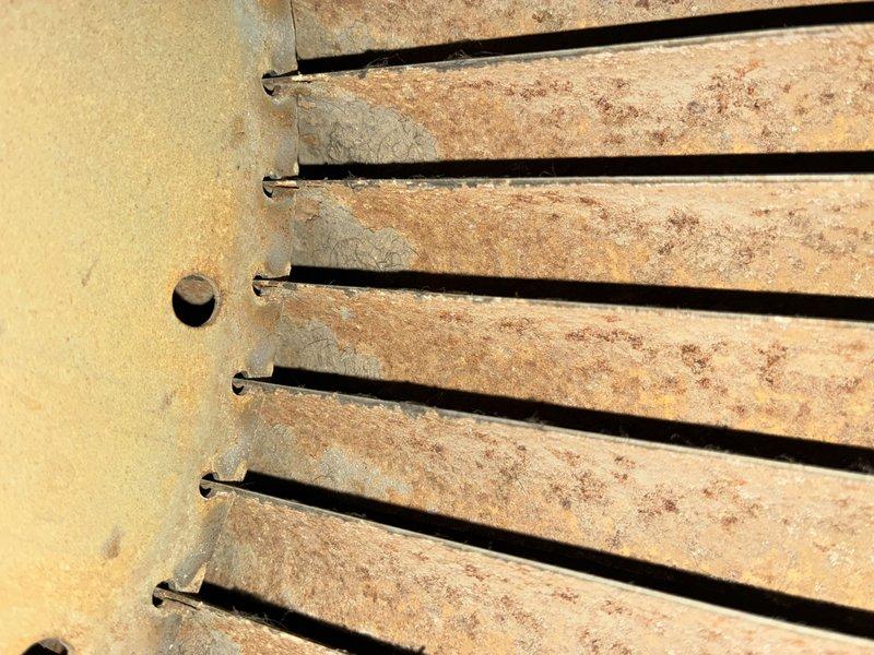 Performed routine burner maintenance on a 1-year-old furnace under MVP maintenance plan. Identified significant oxidation and corrosion on heat exchanger components, particularly on metal fins and ventilation surfaces. Cleaned affected areas and documented progressive deterioration for monitoring during future service visits.