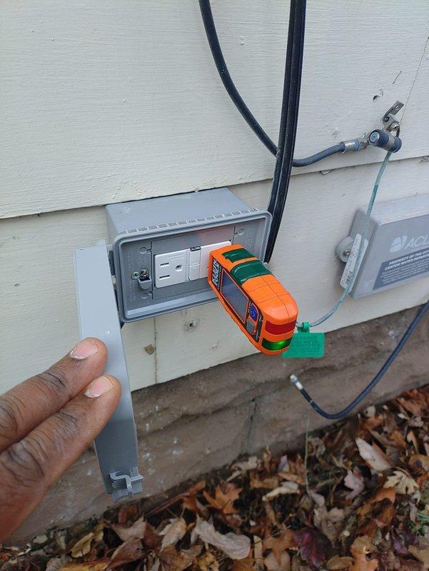 Installed a new dedicated electrical outlet on the exterior of the building for a VPL (Vertical Platform Lift) according to specified placement requirements. Connected the new circuit to the main breaker panel and performed complete safety verification testing with appropriate load tester. Completed installation meets all weatherproofing requirements for exterior electrical components.
