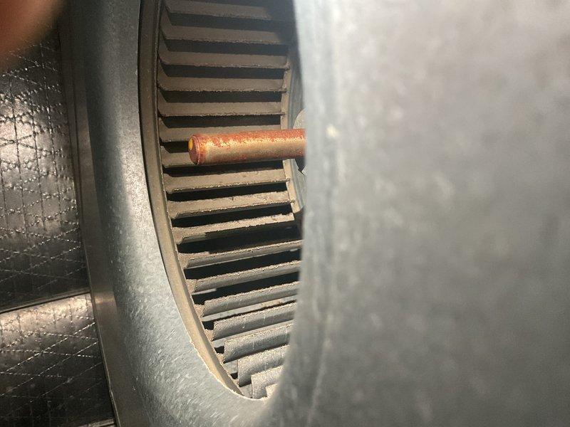 Performed scheduled furnace preventative maintenance as requested. Inspected heat exchanger and fan assembly, noting oxidation on the copper ignition rod. Examined refrigerant coils and connection points, identifying minor corrosion at one of the pipe joints that may require monitoring in future service visits.