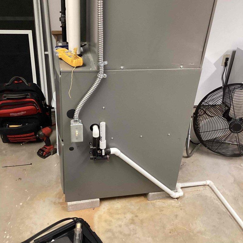 Performed scheduled MVP heating maintenance on Lennox furnace system. Conducted comprehensive diagnostic testing using multimeter to verify proper electrical operation. Inspected all components including PVC venting, condensate drainage system, and electrical connections to ensure optimal performance and safety.