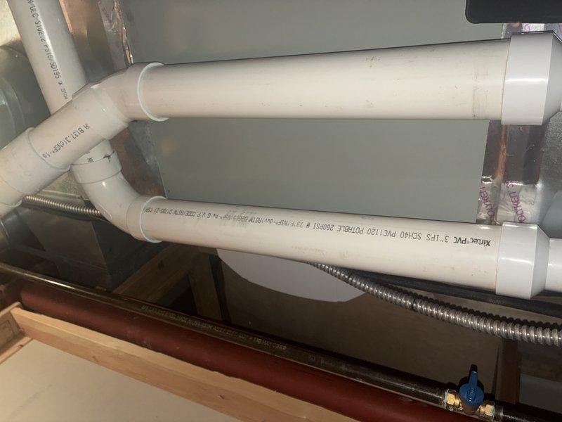 Performed scheduled MVP Heating maintenance visit on 1-year-old system. Confirmed right humidity levels at multiple locations. Inspected PVC condensate drainage system and verified proper installation of connecting pipes and fittings. Examined Aprilaire humidifier unit for optimal operation and performance.