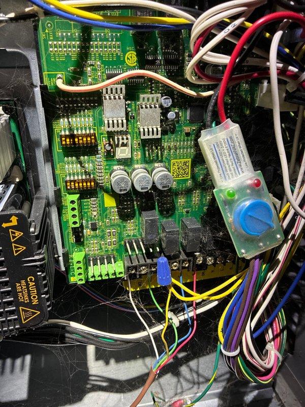 Completed routine maintenance on 3-year-old JG furnace. Inspected control board circuitry and connections, confirming proper operation of all electrical components. Checked condensate trap (dated 9/9/22), verified proper drainage and functionality with no blockages present.