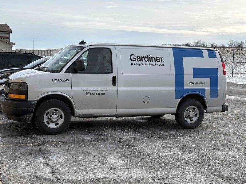 Conducted site assessment for commercial rooftop unit replacement. Documented existing equipment condition showing significant deterioration and staining on upper surface. Took measurements of unit for proper sizing specifications. Equipment was not accessed from roof during this initial evaluation visit.