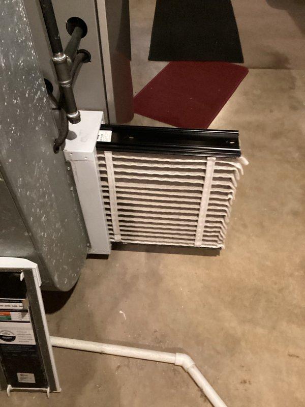 Performed routine maintenance tune-up on Lennox furnace system. Inspected ductwork to evaluate need for cleaning. Checked PVC exhaust and intake connections, verified proper operation of the unit, and examined the attached humidifier. System is functioning within normal parameters with no immediate issues detected.