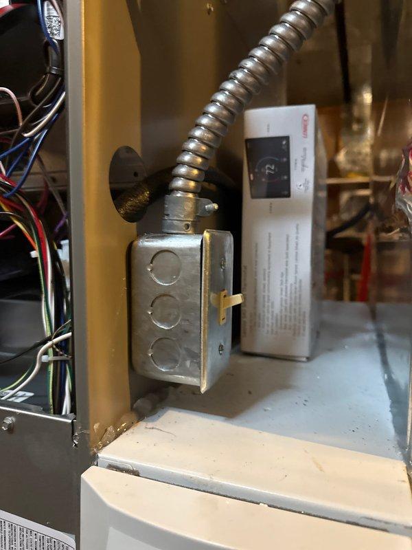 Successfully installed a new 25 SEER Lennox S40 600 complete HVAC system. Connected and tested the thermostat/controller displaying proper temperature readings. Completed all electrical connections at junction box and verified proper routing of wiring harness through the basement mechanical area, ensuring integration with existing ductwork and plumbing.