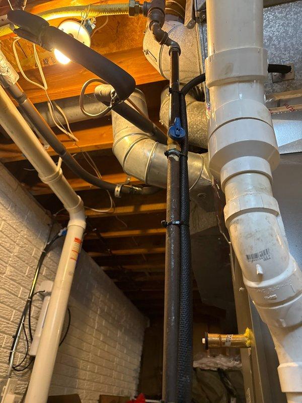 Successfully installed a new 25 SEER Lennox S40 600 complete HVAC system. Connected and tested the thermostat/controller displaying proper temperature readings. Completed all electrical connections at junction box and verified proper routing of wiring harness through the basement mechanical area, ensuring integration with existing ductwork and plumbing.