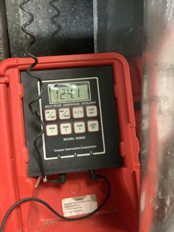 Completed replacement of Furnace #1 in multi-unit HVAC system. Installation included connecting all necessary ductwork, electrical components, and exhaust piping. Post-installation temperature testing confirmed proper operation with supply air temperature reaching 124.1°F.