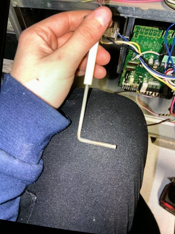 Performed standard tune-up on 5-year-old furnace system. Inspected evaporator coil assembly for proper operation and condensation drainage. Accessed control board with hex tool to verify electronic components and connections were functioning correctly. System is now operating within normal parameters.