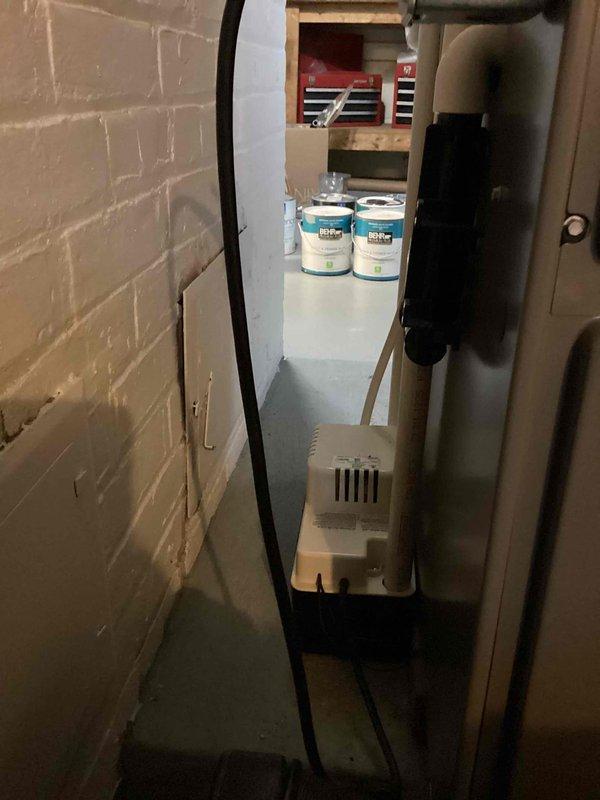 Performed routine maintenance service on 2-year-old gas furnace MVP system. Inspected ductwork connections and insulation in basement utility area. Checked venting system and verified proper operation during 1-hour service call.