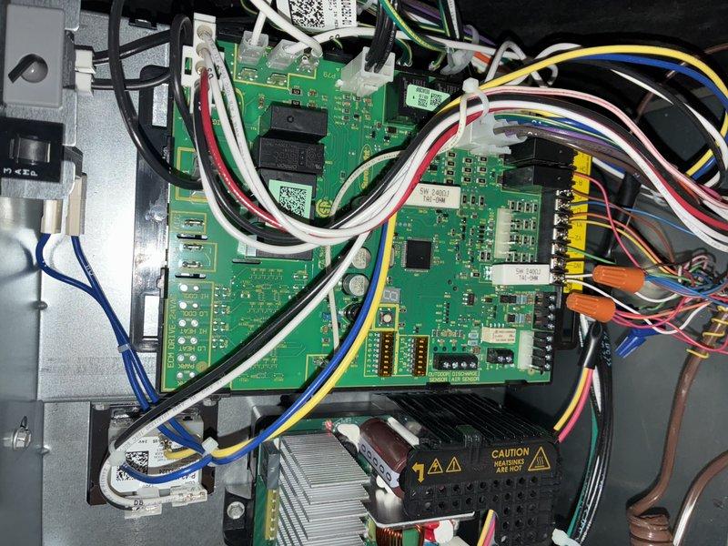 Performed annual preventative maintenance on 1-year-old furnace. Inspected electronic control board and components - all connections secure with no signs of damage or corrosion. System functioning within normal parameters.