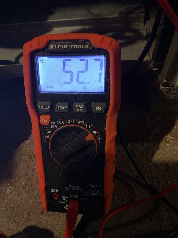 Completed scheduled furnace maintenance service for MVP customer. Performed electrical testing with multimeter showing 52.7V reading on control components. Inspected heating system connections and used hex tool for necessary adjustments to ensure proper operation.