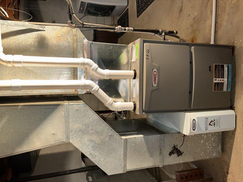 Performed scheduled MVP Heating Visit on Lennox furnace system. Inspected all components including PVC venting system, ductwork connections, and condensate collection system. Verified proper operation of ventilation grilles and confirmed system is functioning according to manufacturer specifications.