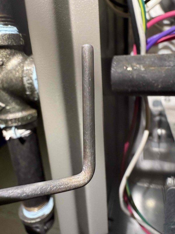 Responded to no heat call for 7-year-old furnace. Upon inspection, identified damaged flame sensor rod with visible corrosion. Replaced flame sensor, cleaned connections, and verified proper ignition sequence. System now operating correctly with heat restored; home temperature returning to normal from 64°F.