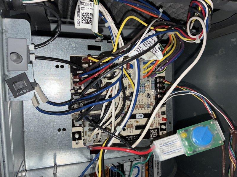 Performed scheduled maintenance on 3-year-old Lennox heating system. Replaced air filter as requested and inspected control board and wiring connections, finding all components in proper working order. System is functioning normally with no operational issues identified.