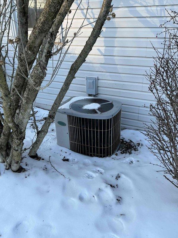 Conducted comprehensive assessment of existing HVAC system requiring replacement, including exterior AC unit showing signs of winter exposure and age-related deterioration. Evaluated basement ductwork configuration and current water heater placement to determine optimal installation approach for new equipment. Documented system specifications and spatial constraints to prepare accurate replacement estimate.