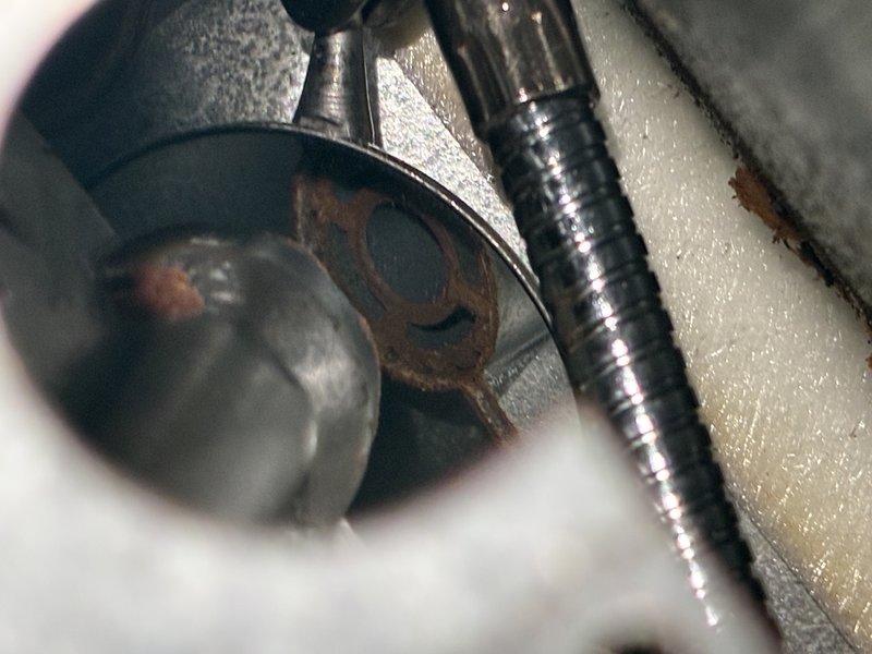 Completed scheduled MVP heating maintenance service on 6-year-old system. Performed comprehensive inspection of control board, electrical connections, and blower assembly. Observed minor rust formation on flexible gas line connection which remains within acceptable operating parameters. All components tested and functioning properly with no immediate service concerns identified.