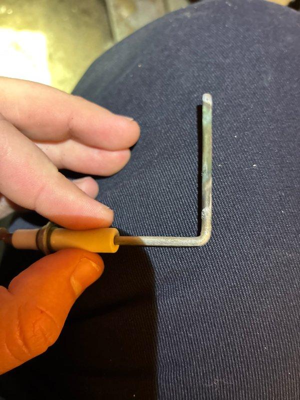 Performed scheduled maintenance on 11-year-old furnace. Inspected system components, cleaned accumulated dust from unit surfaces, and tightened loose hardware with hex key. System is operational with normal wear consistent with age.