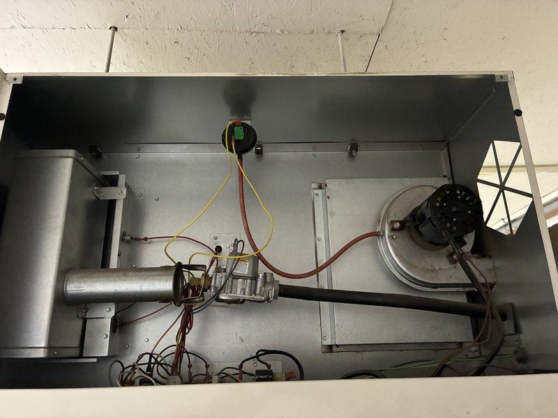 Performed scheduled heating maintenance service on four locations. Inspected and evaluated furnace components including blower motor, gas valve assembly, and electrical connections. Observed normal wear on ductwork but all systems functioning properly with no issues requiring immediate attention.