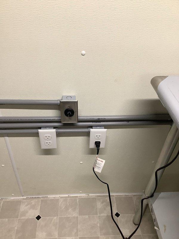 Installed a 20A/220V dedicated circuit for customer's coffee machine, which included mounting a new receptacle and wiring a male plug for the equipment. Replaced existing 30A breaker with appropriate 20A breaker to match load requirements and ensure proper circuit protection. Verified proper voltage and grounding at installation point before completing service.
