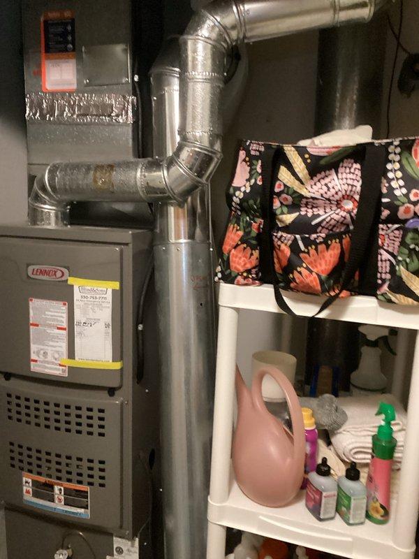 Performed routine maintenance on 6-year-old Lennox furnace system. Inspected unit for proper operation, checked ductwork connections, and verified system controls. All components functioning normally with no issues identified.
