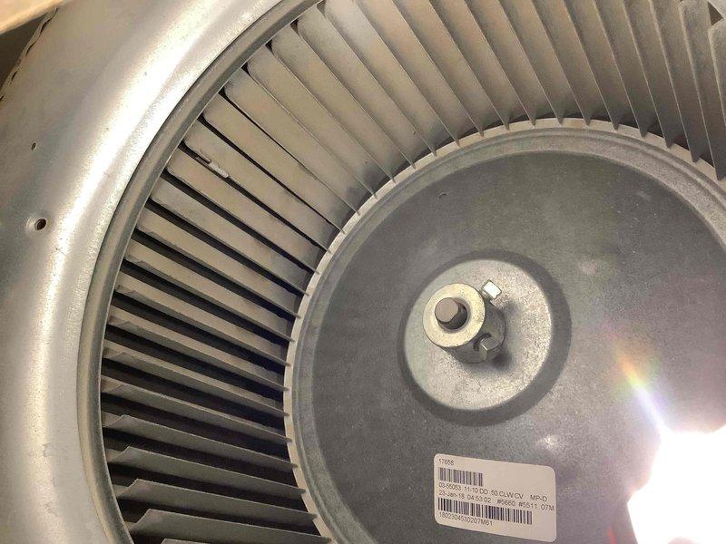 Performed recurring MVP heating service at multiple locations. Inspected blower wheel assembly and turbine components for proper operation. Verified fan blades were clean and functioning correctly with no visible damage or unusual buildup.